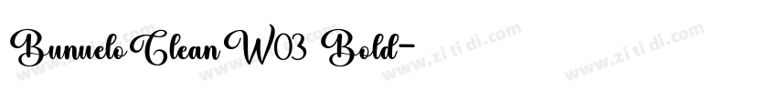 BunueloCleanW03 Bold字体转换